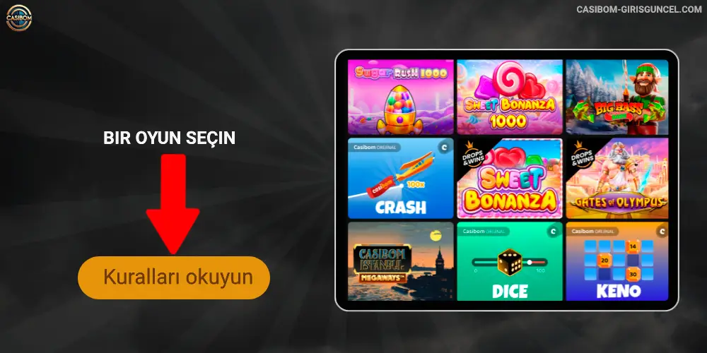 Bir oyun seçin Casibom