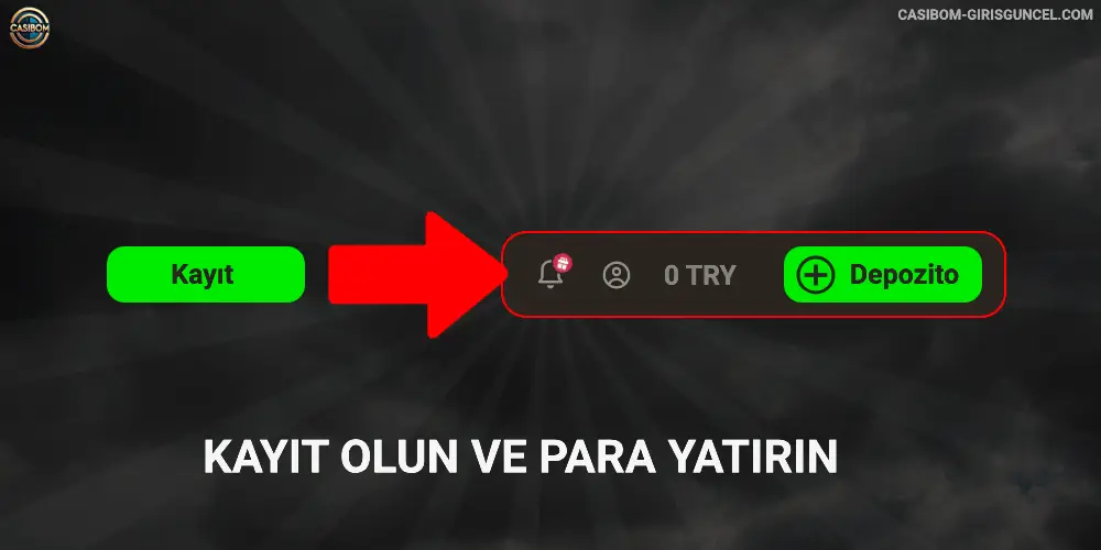 Kayıt olun ve para yatırın Casibom